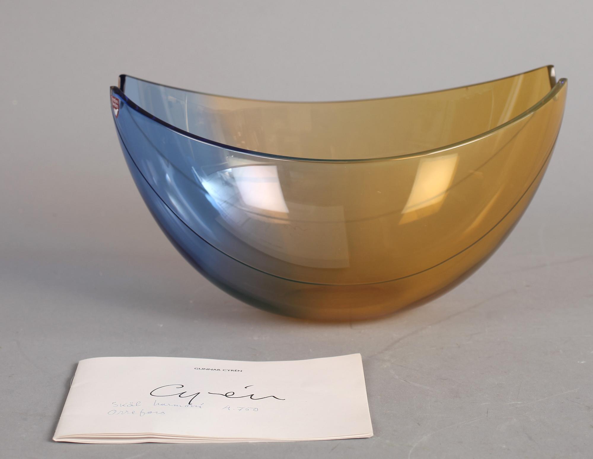 SKÅL, glas, Gunnar Cyrén, Orrefors.