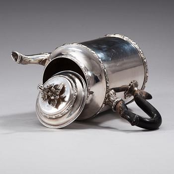 A Finnish 18th century silver tea-pot, marks of Carl Fredrik Borgström, Åbo 1780.