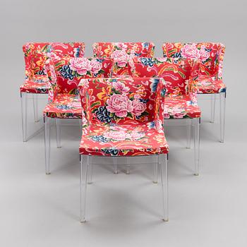 A set of six Kartell "Mademoiselle" chairs from the second half of the 20th century.