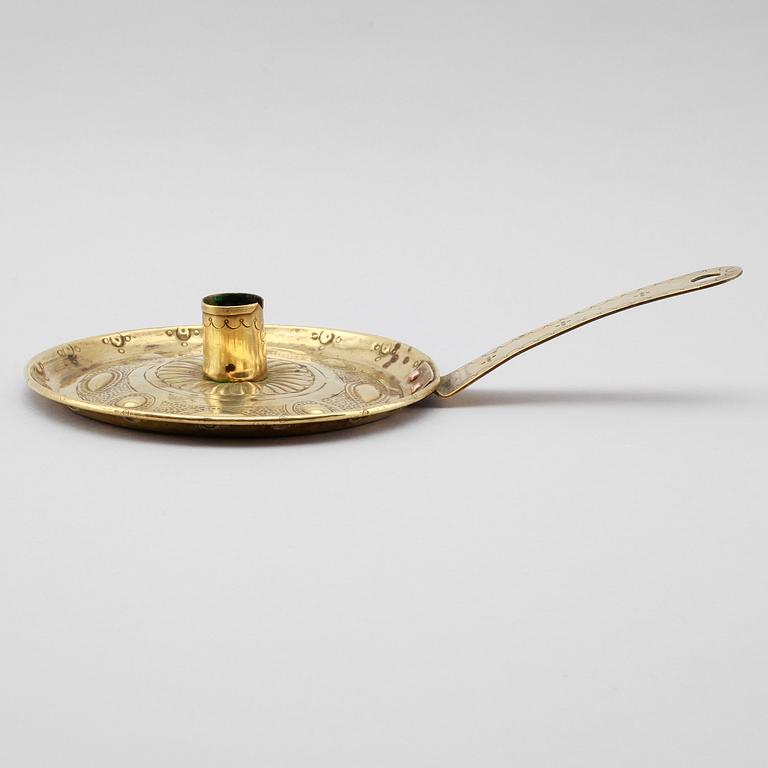 NATTLJUSSTAKE, mässing, 1700-tal.
