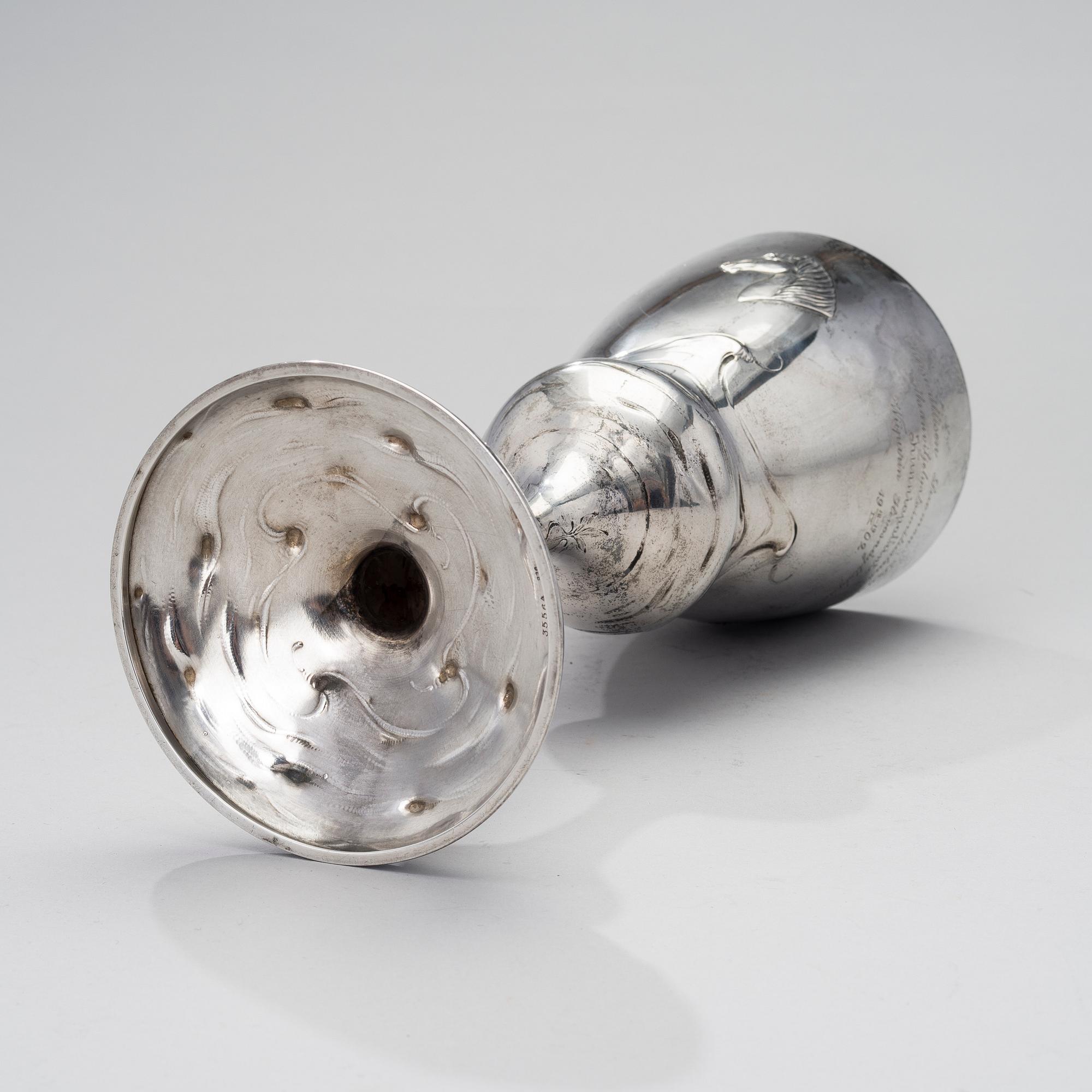 A silver cup of the early 1900s. Finnish silver hallmark. Weight 530 g.