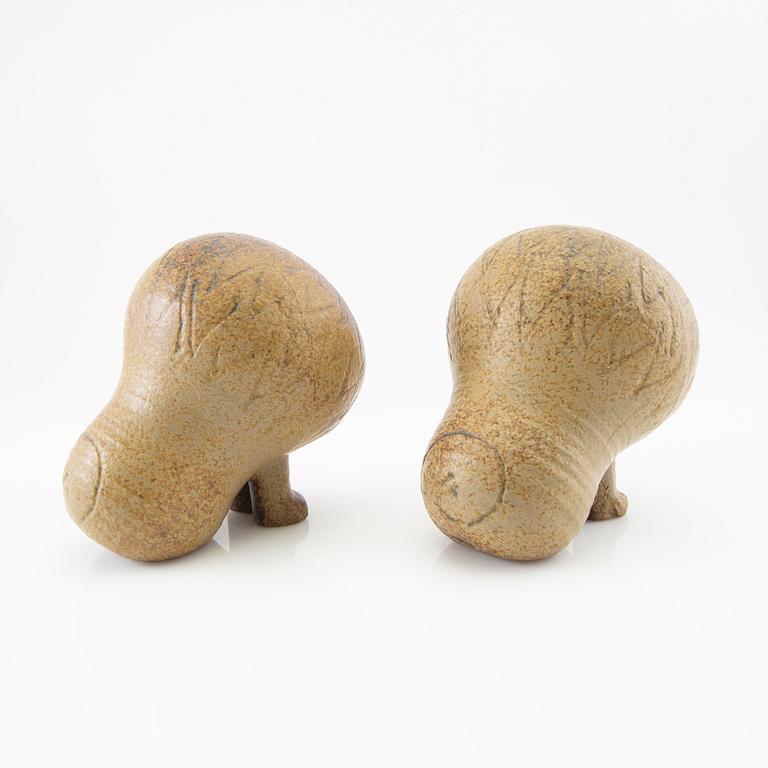 Lisa Larson, figurines a pair of Gustavsberg late 20th century stoneware.