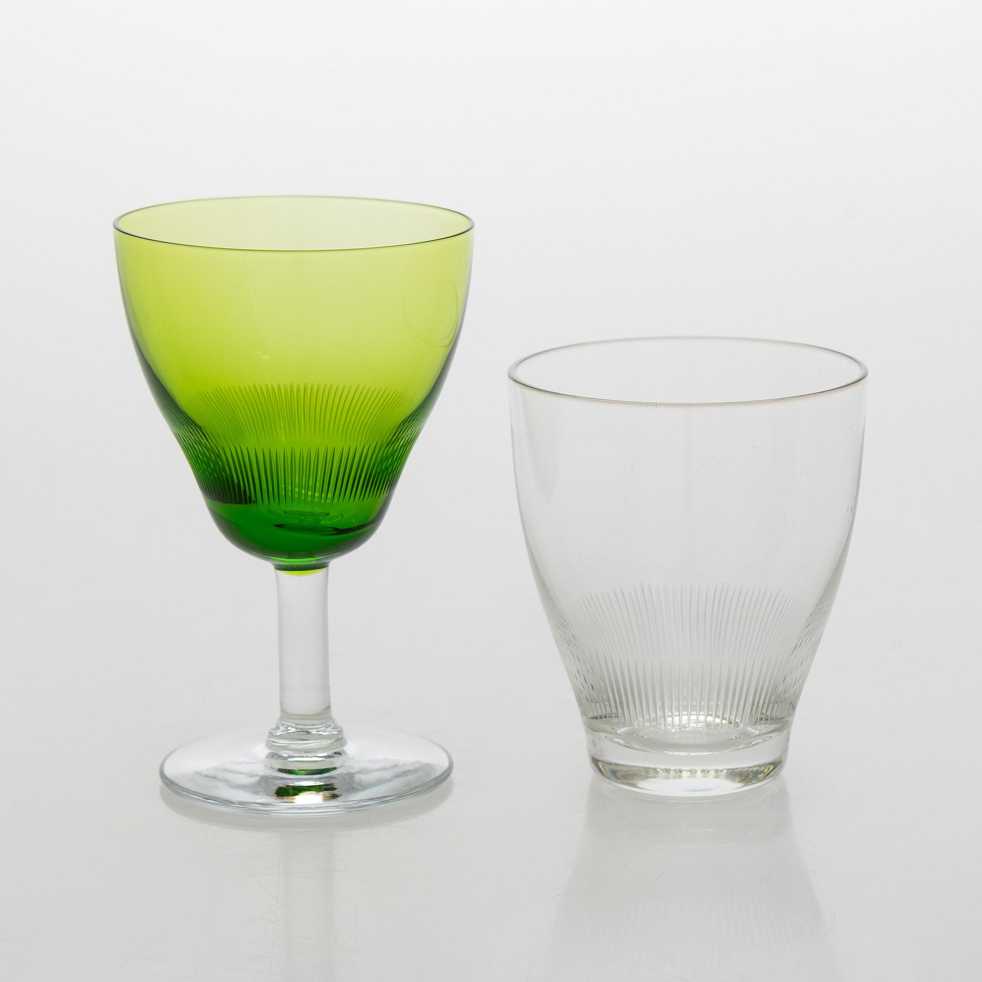 Kaj Franck, glasservis, 70 delar, "Fennia" Nuutajärvi Notsjö. Formgiven 1951.