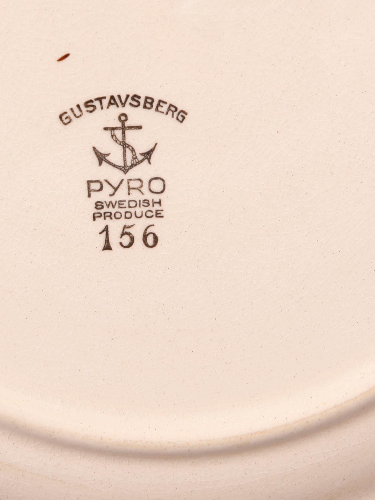 MATTALLRIKAR, 12 st, "Pyro Brun", Wilhelm Kåge, Gustavsberg. Modell nr 156.