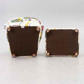 Josef Frank, armchair with footstool, model 336, Svenskt Tenn.