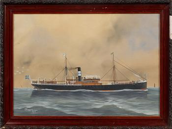 OKÄND KONSTNÄR, blandteknik, bär signatur, daterad 1913.