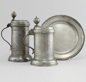 PARTI TENN, 3 delar, 1700-tal.