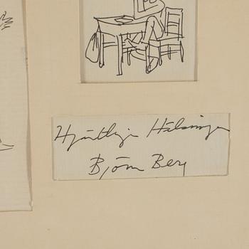 Björn Berg, 10 drawings, signed.