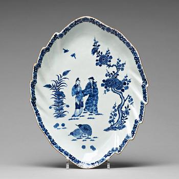 A leaf shaped dish, Qing dynasty, Qianlong (1736-95).