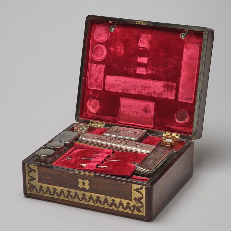 A dressing casket, 19th ct.