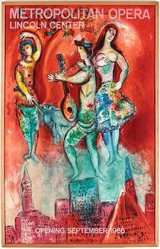 157. MARC CHAGALL (efter), färglitografi, 1967, av Charles Sorlier efter Marc Chagall.