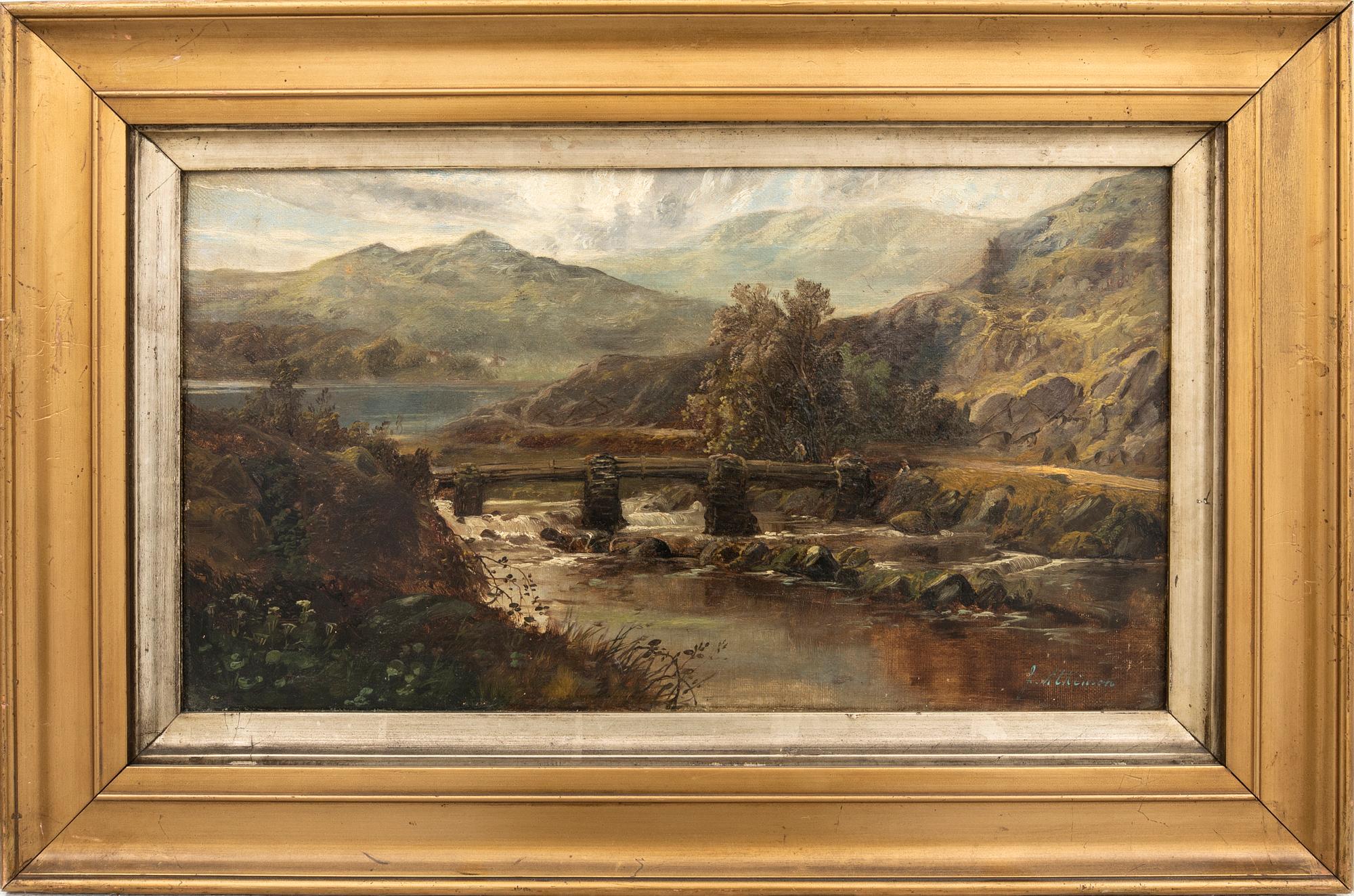 John Gunson Atkinson, Brook with a waterfall.