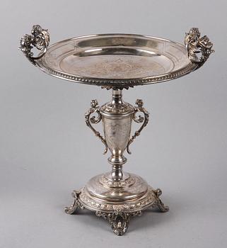 UPPSATSSKÅL, nysilver, nyrenässans, omkring 1900.