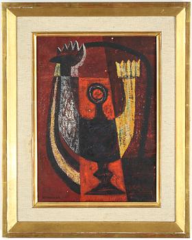 ESAIAS THORÉN, olja på pannå, signerad och daterad 1956.