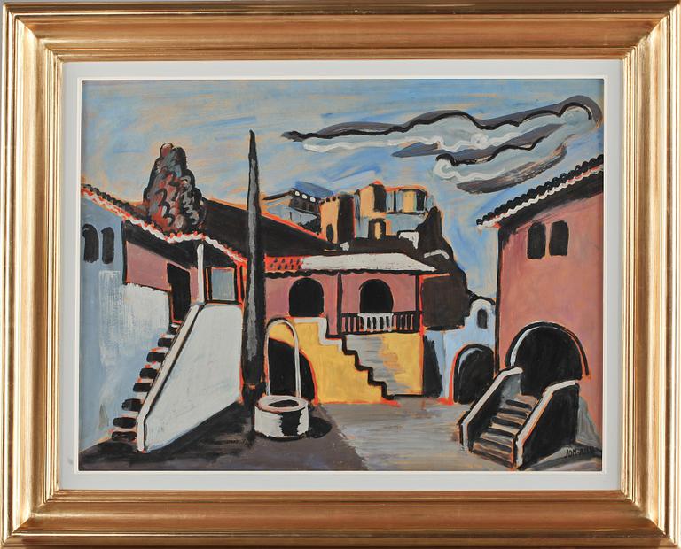 JOHN JON-AND, olja på pannå, stämpelsignerad.