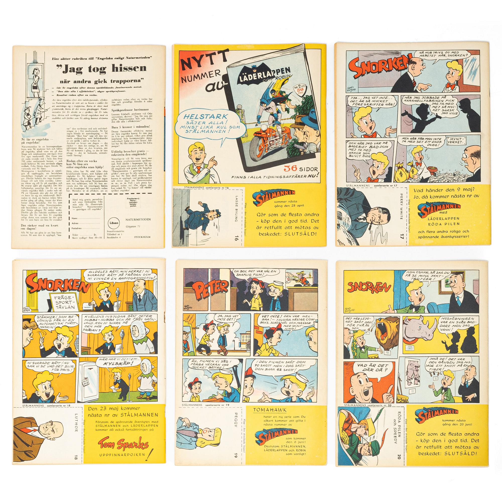 Comic books, 24, “Stålmannen”, 1951.