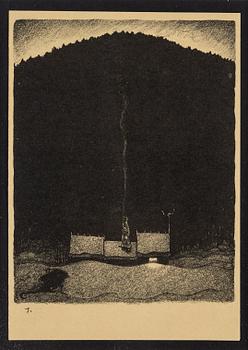 JOHN BAUER, litografi, osignerad, 1915.