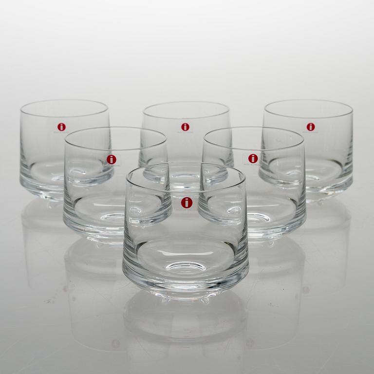 TIMO SARPANEVA, set of six 'Milano' 2042 drinking glasses for Iittala.