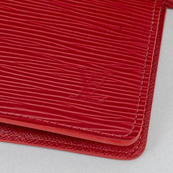 LOUIS VUITTON, a red epi and a monogram canvas diary.