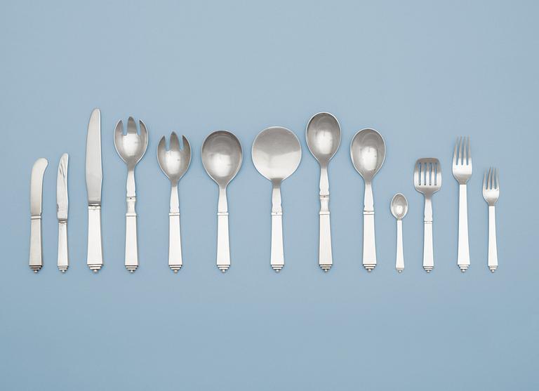 65 pieces of Harald Nielsen's 'Pyramid' flatware,