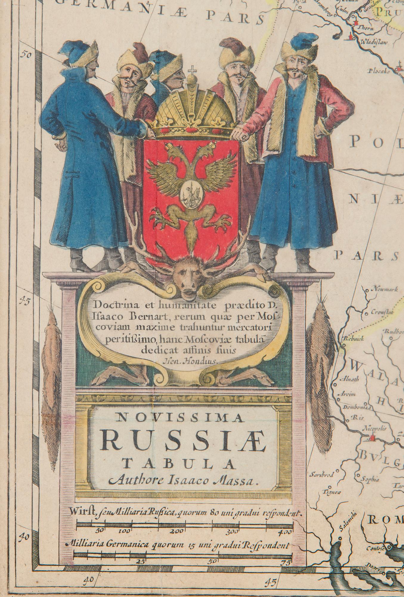 Kartta "Novissima Russiae Tabula Authore Isaaco Massa".