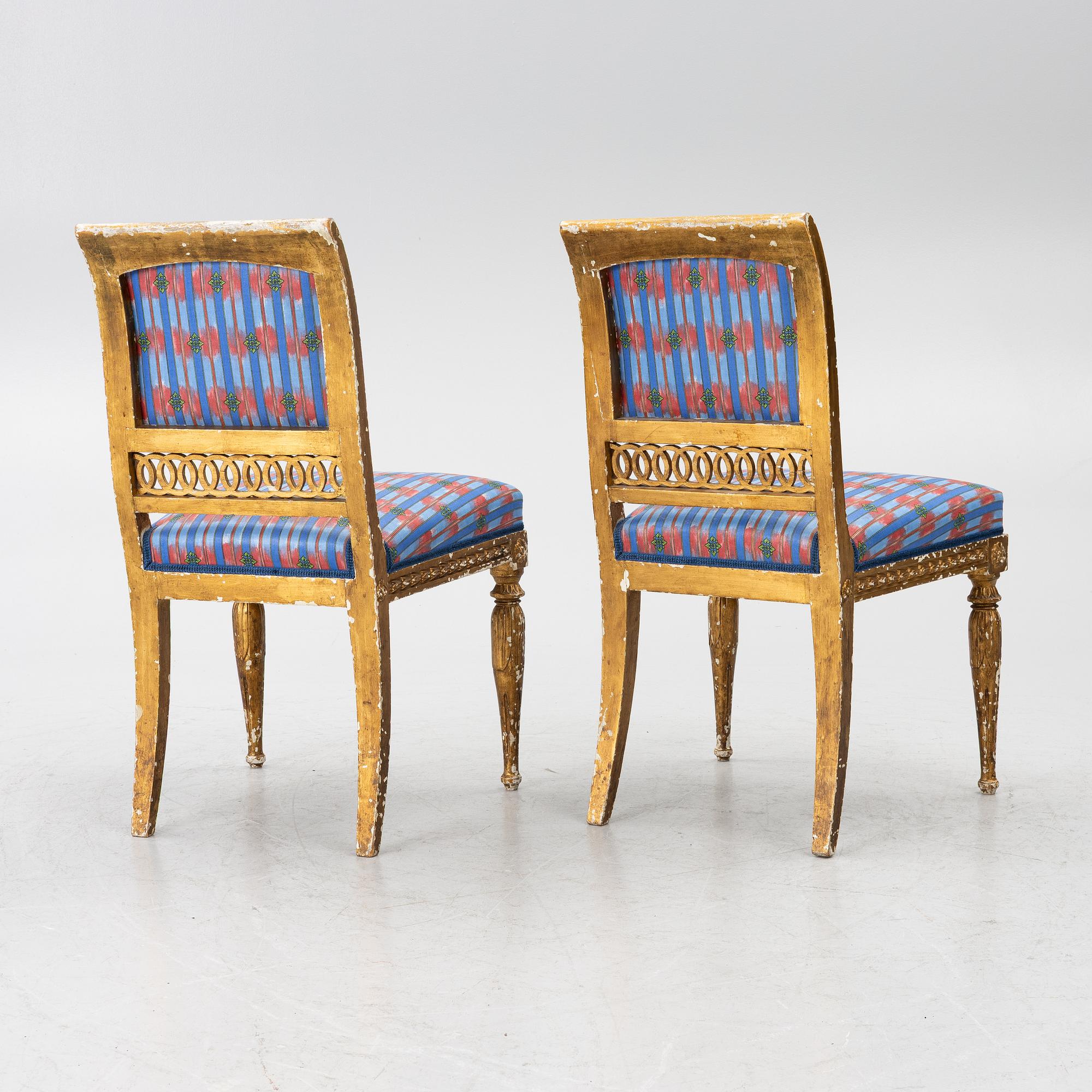 Chairs, a pair, Late Gustavian, early 19th century.