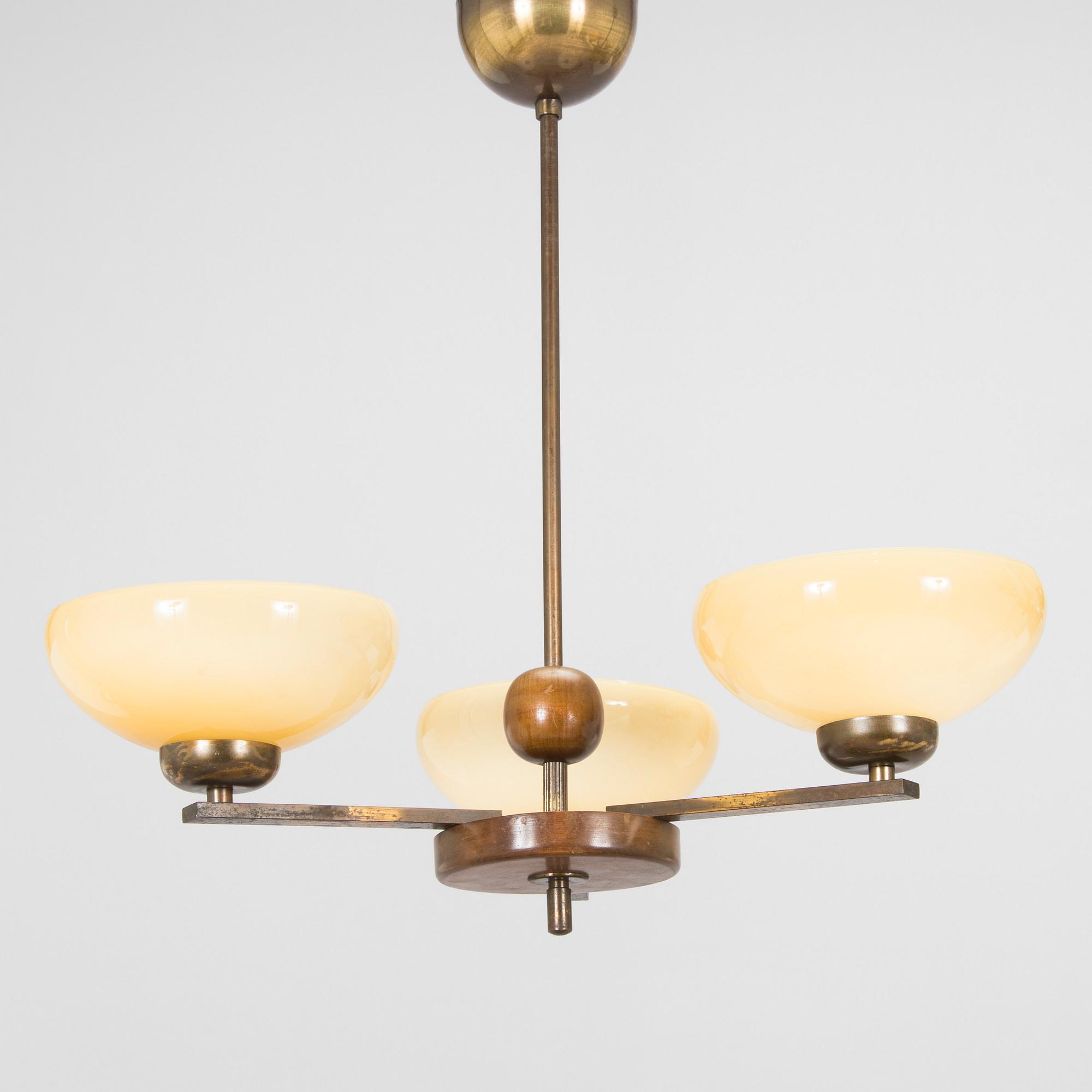 Paavo Tynell, A model 1435/3 ceiling lamp, Taito 1930s.