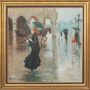 LOUIS VAN DER BEESEN, olja på duk, signerad.
