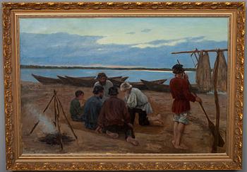 OKÄND KONSTNÄR, olja på duk, signerad Sapozhnikov.