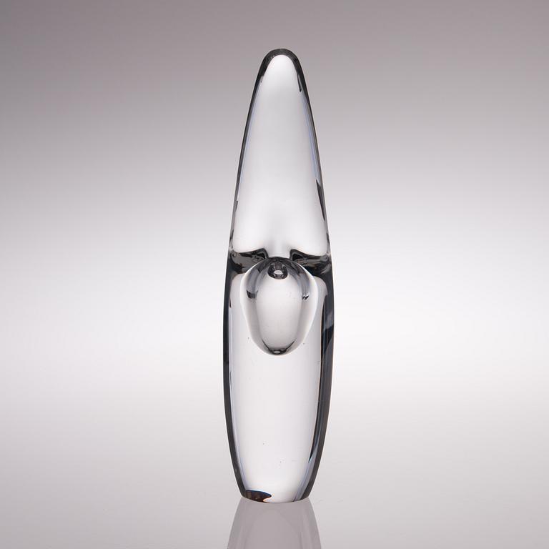 A GLASS SCULPTURE 'Orchid', signed Timo Sarpaneva Iittala -57.