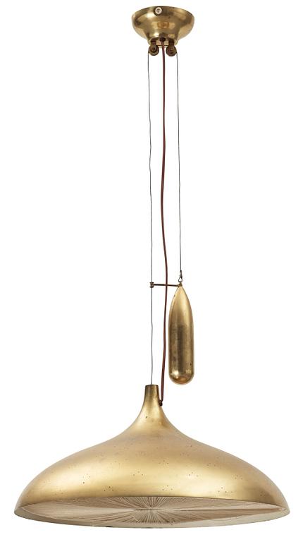 A brass ceiling lamp, probably Finland 1950's.