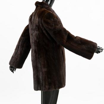 A SAGA MINK FUR COAT.