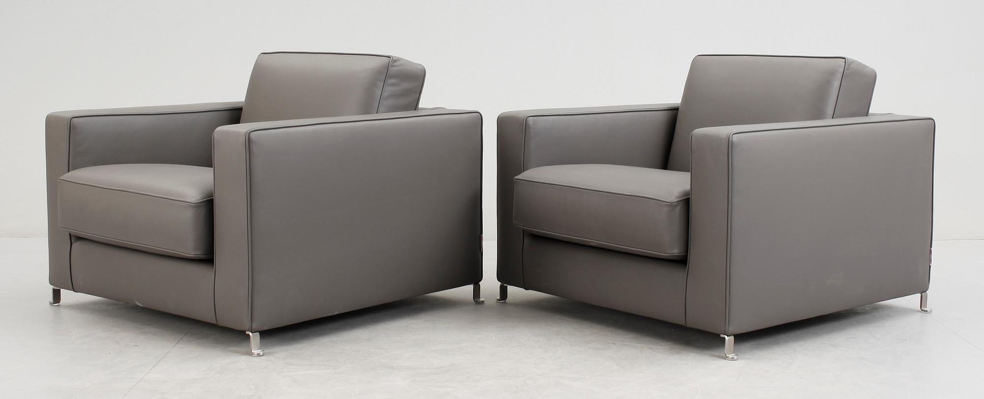 FÅTÖLJER, ett par. "Bob", Flexform. Italien.