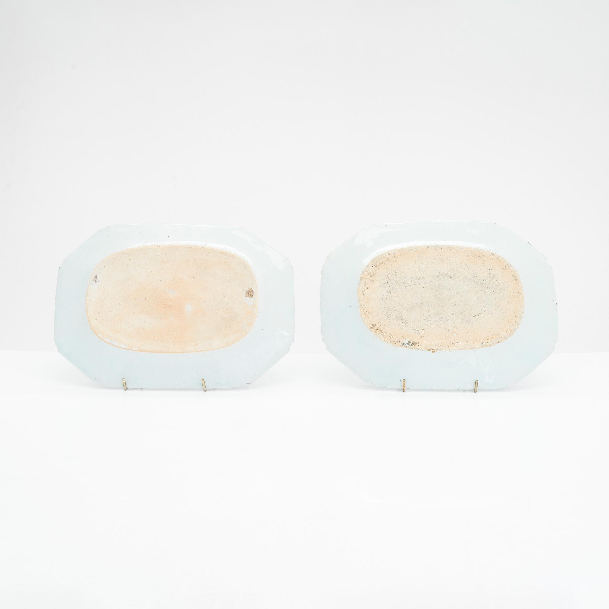 Serveringsfat, 4 st, porslin, Kina Qianlong (1736-1795).