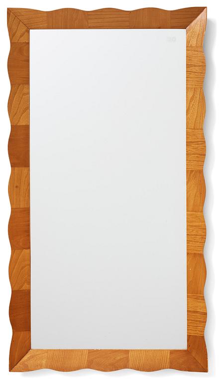 Swedish Modern, an elm mirror, Fröseke, 1940-50s.