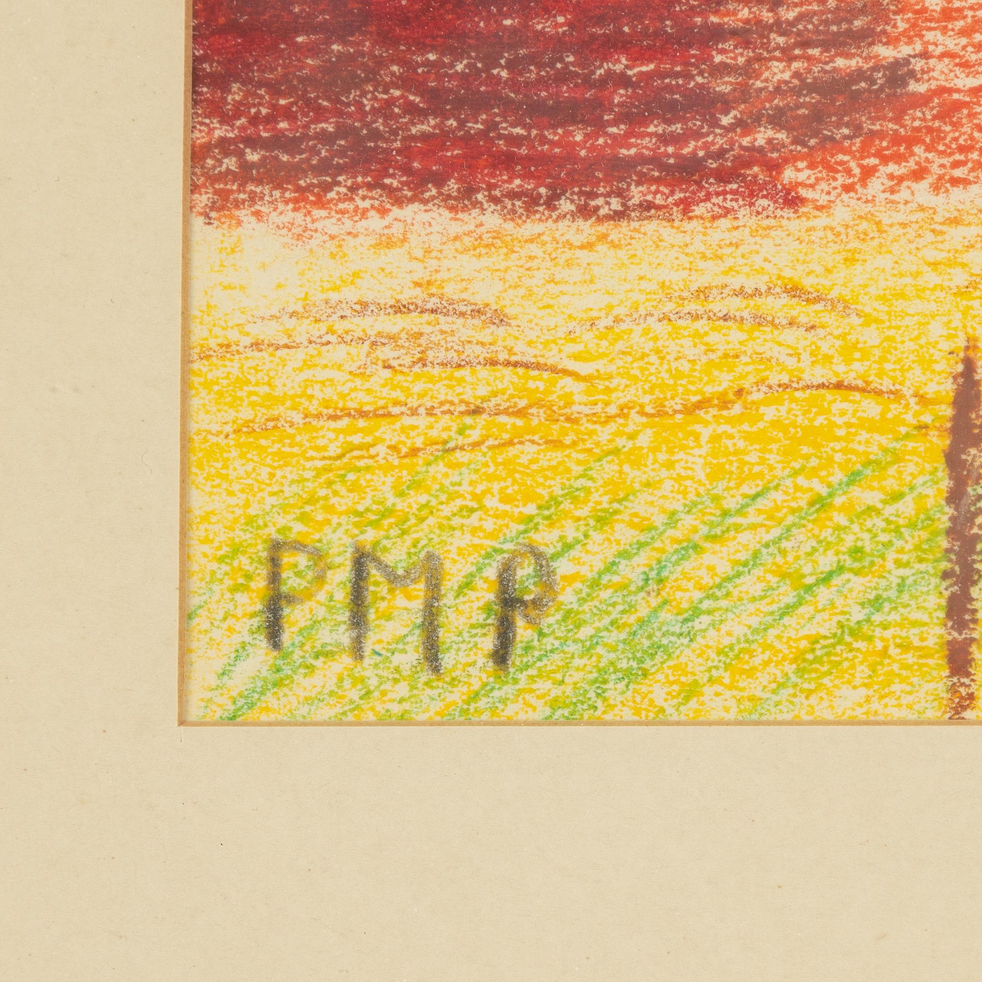 Primus Mortimer Pettersson, chalk drawaings, 4 signed PMP.