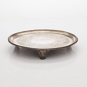 A sterling silver salver, maker's mark Robert Jones I, London ca 1781.