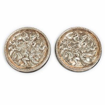 Table accessories, 5 pieces, silver.