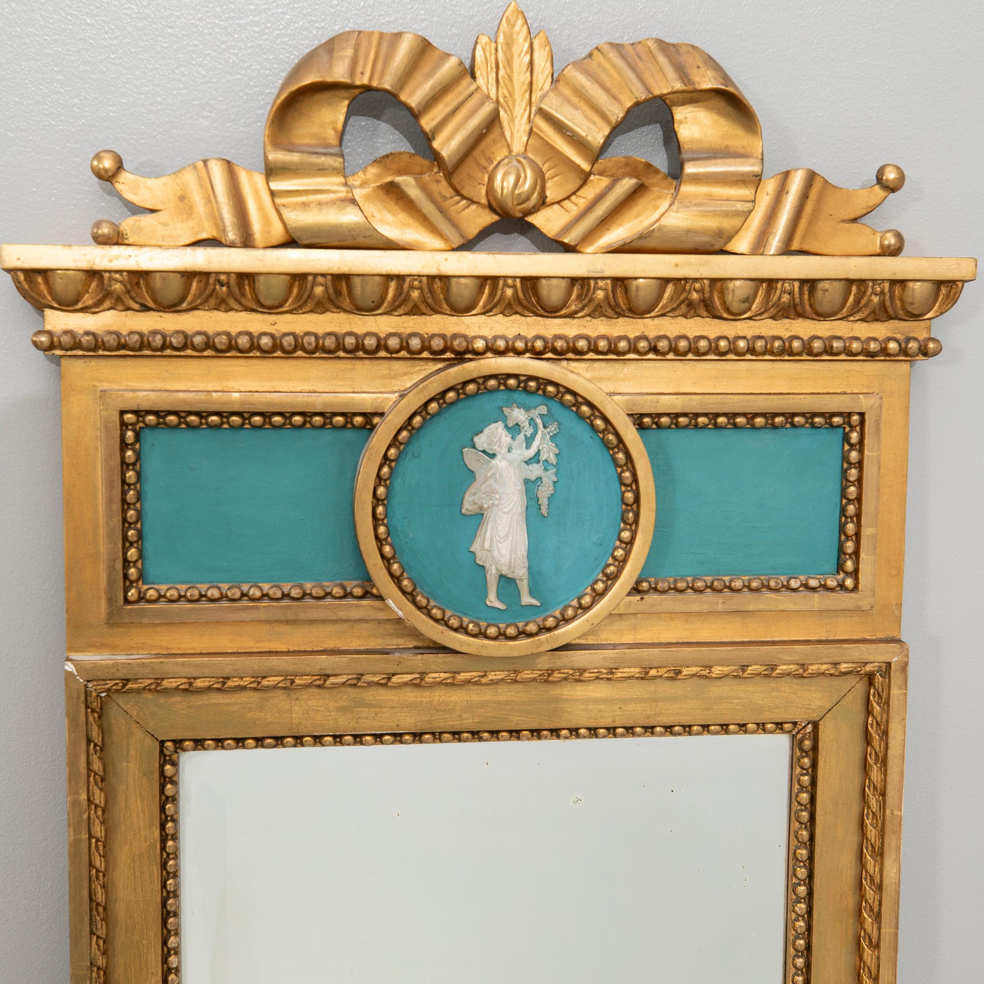 Mirror, late Gustavian, 19th century.