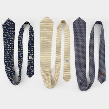 Hermès, ties, 3 pcs.