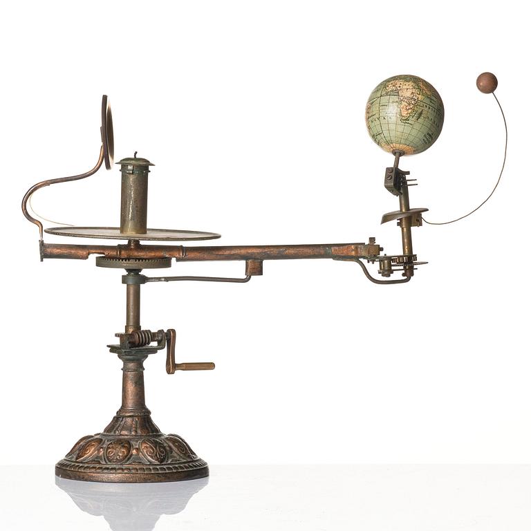 A German tellurium and lunarium by Ernst Schotte & Co. of Berlin (fl. 1855-1900), late 19th century.