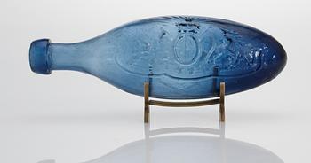 592. FLASKA, glas. 1800-tal.