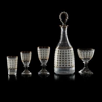 800. A Swedish Kosta 'Odelberg' 50 pieces glass service.