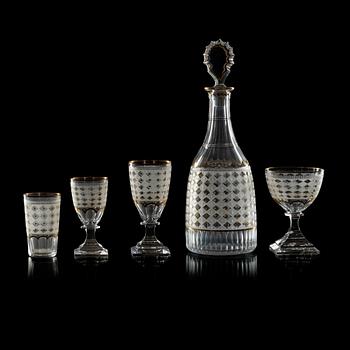 800. A Swedish Kosta 'Odelberg' 50 pieces glass service.