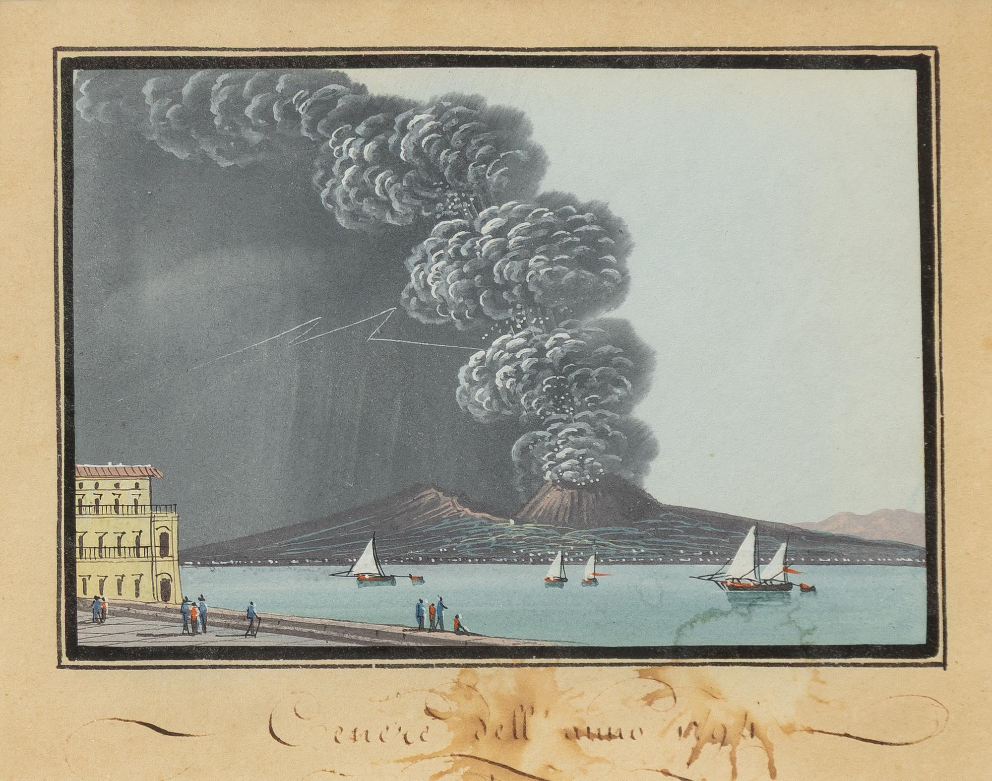 Unknown artist, first half of the 19th century, Travel sketches from Italy, 6 pcs.