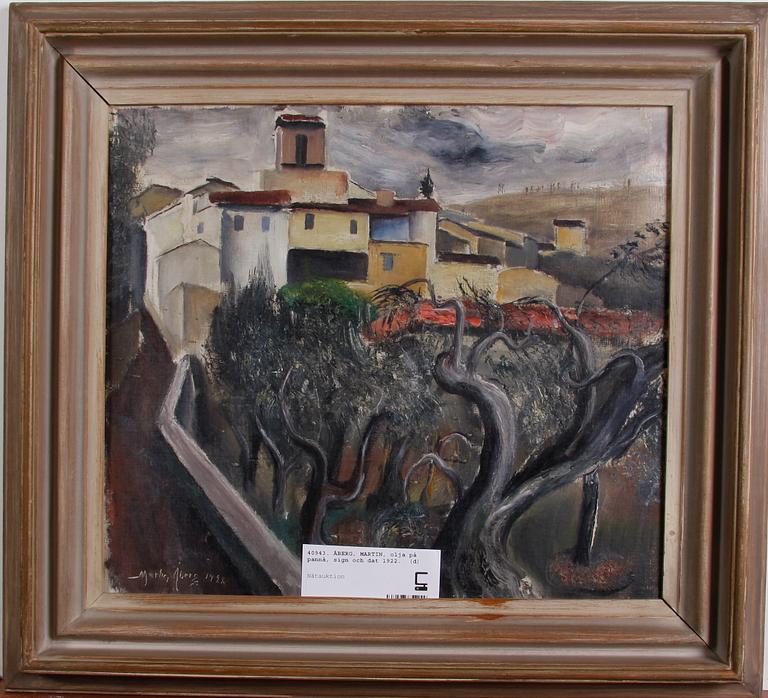 ÅBERG, MARTIN, olja på pannå, sign och dat 1922.