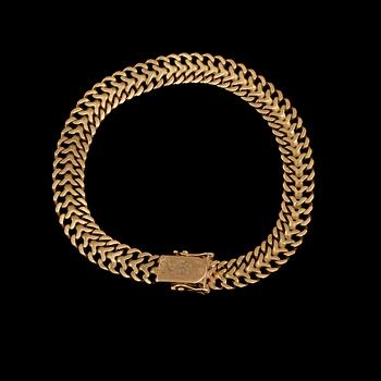 ARMLÄNK, 18k guld, ÄSA Ädelsmycken ,Stockholm, 1968. Vikt 18 g.
