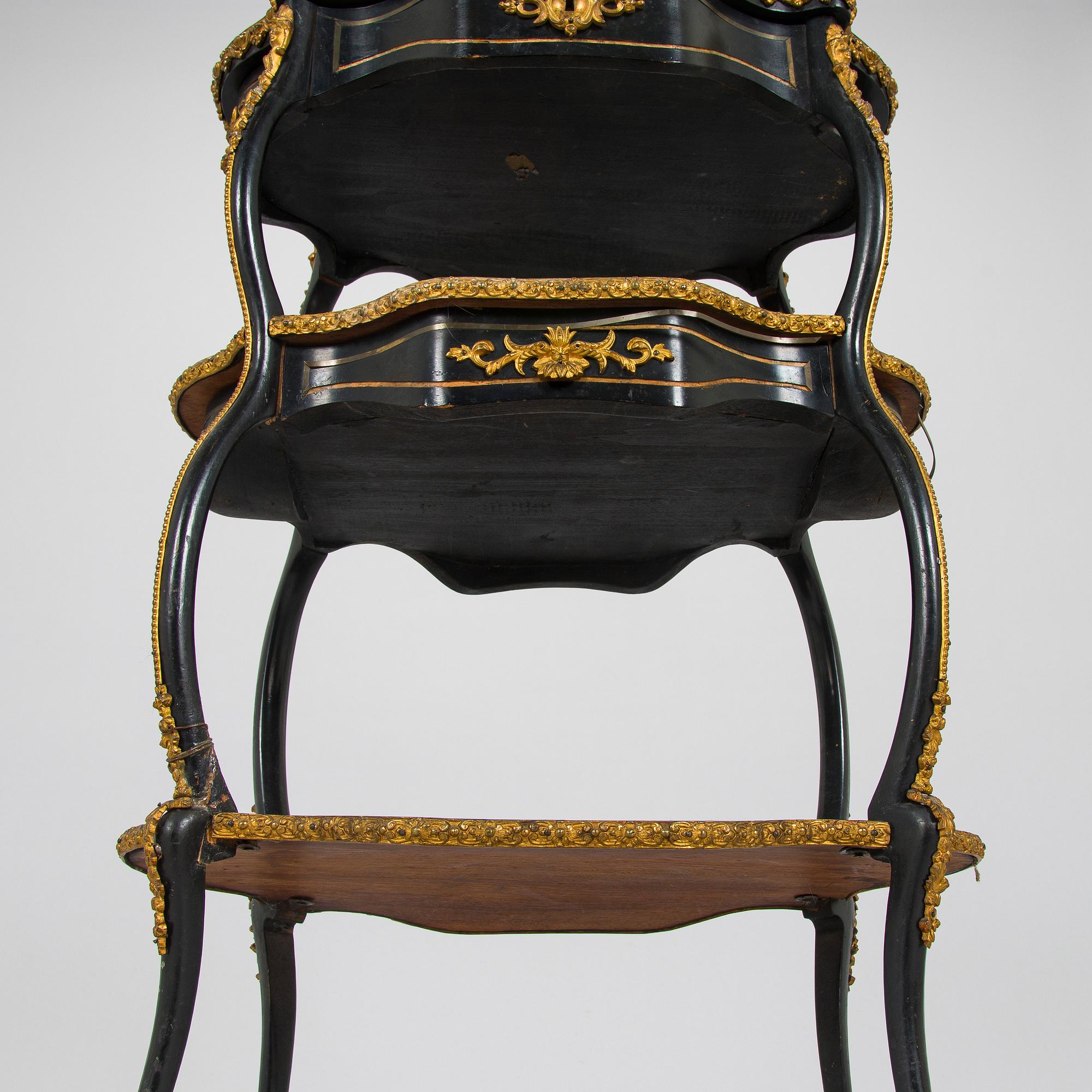 Etagere/ bord, boulle-stil, Frankrike 1800-talets slut.