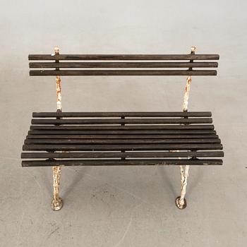 Garden benches, a pair from around 1900.