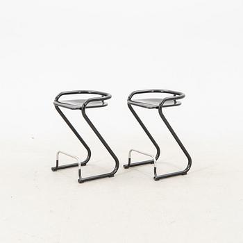A pair of model S70-3 barstool by Börge Lindau & Bo Lindekrantz for Lammhults, 1994.